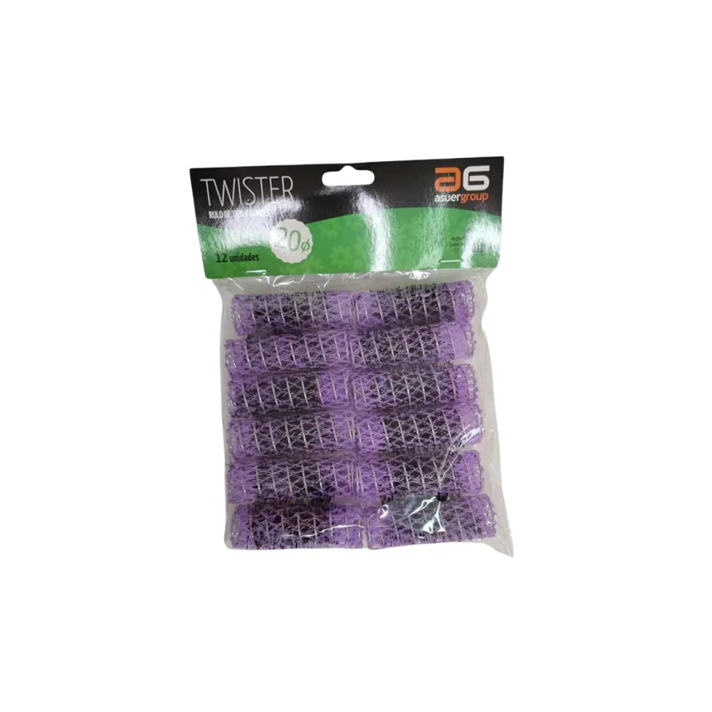 Asuer Twister Rulo de Tipo Frances 20mm 12uds Asuer Twister Rulo de Tipo Frances 20mm 12uds